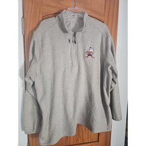 Men's Cleveland Browns Antigua Taupe 2XL Quarter-Zip Pullover Top (HL176)
